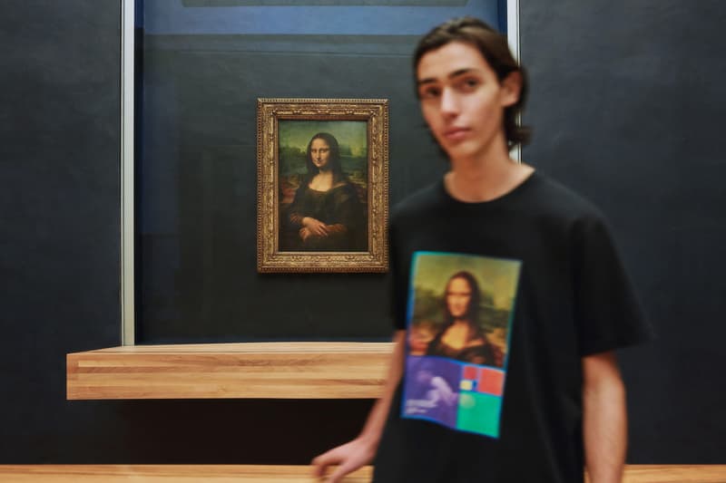 uniqlo ut musee du louvre paris collaboration campaign art mona lisa tee t shirt black painting