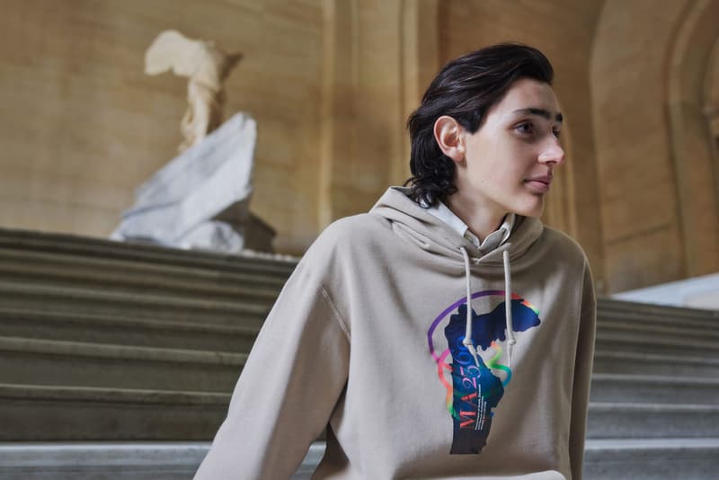 uniqlo ut musee du louvre paris collaboration campaign art hoodie sculpture beige