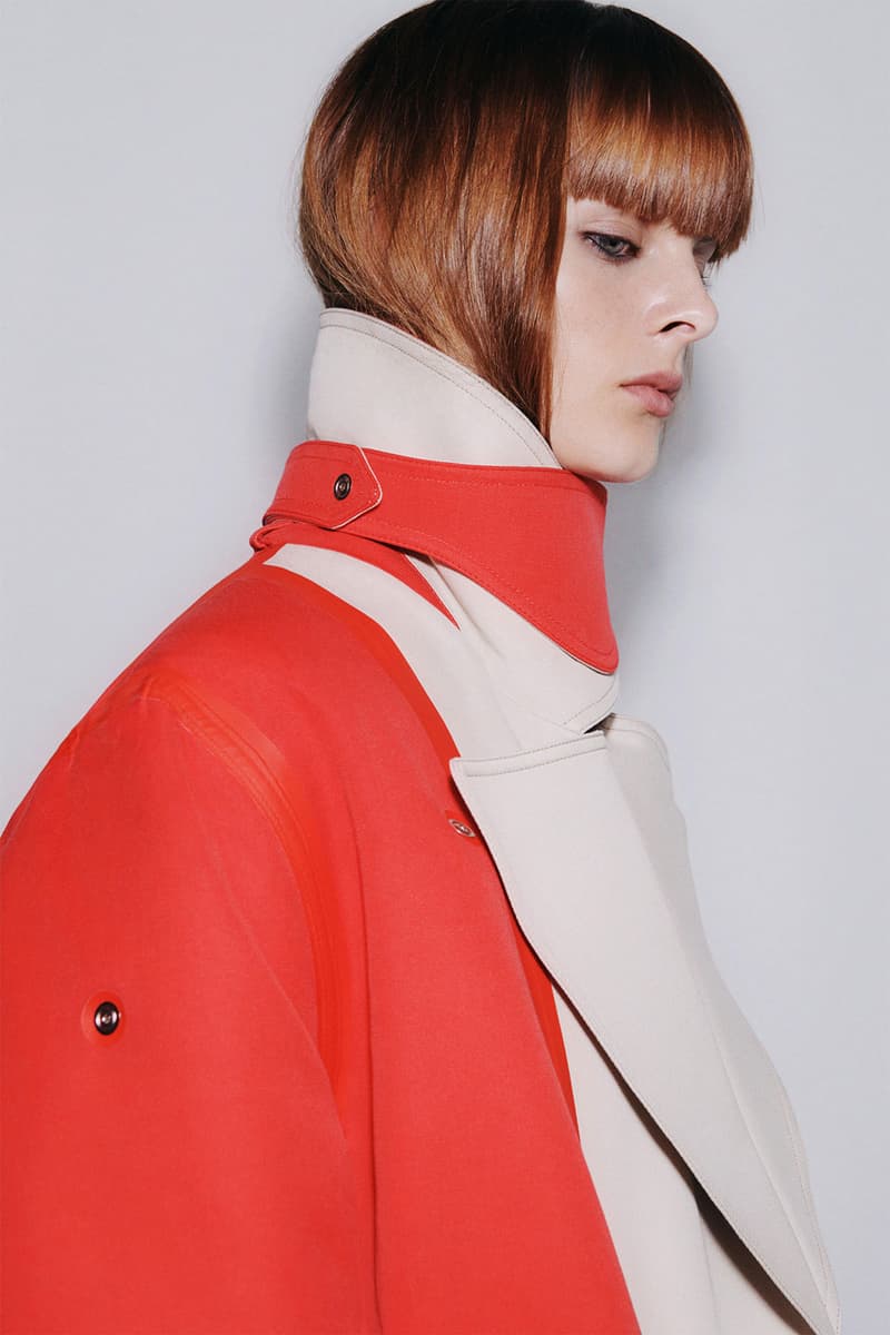 victoria beckham fall winter 2021 fw21 collection orange beige coat