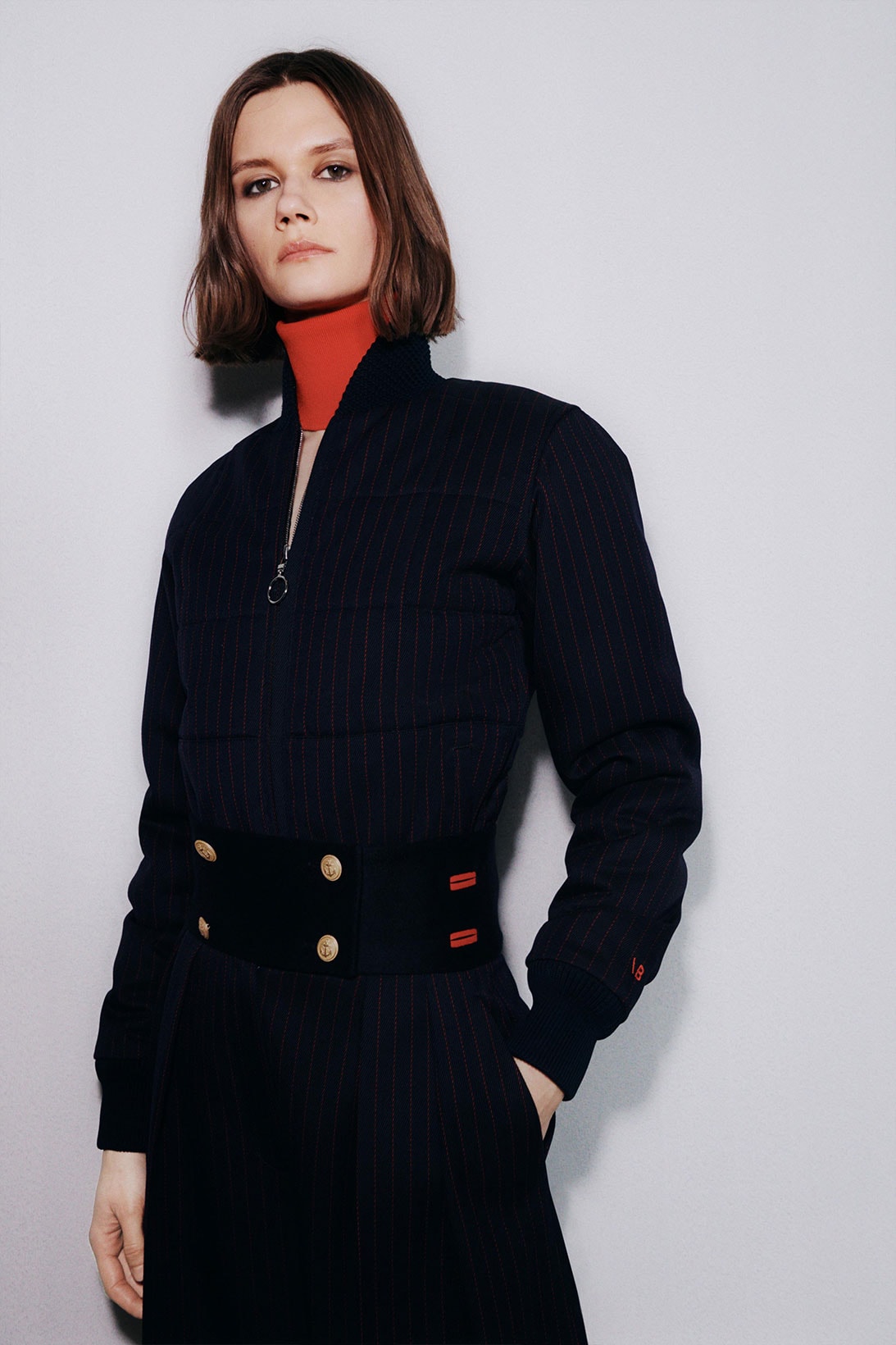 victoria beckham fall winter 2021 fw21 collection striped suit