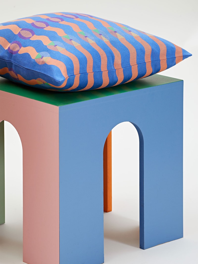 yinka ilori homeware design stool cushion stripes