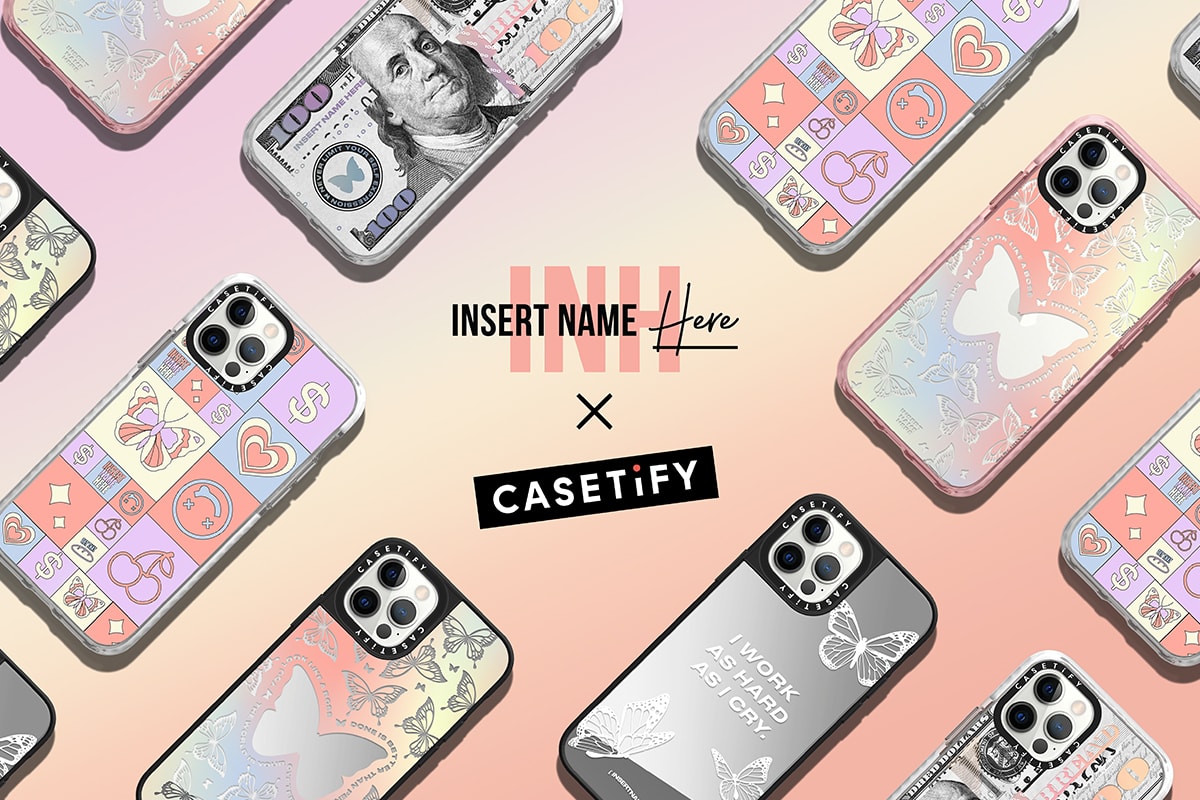 casetify insert name here inh hair wig brand collaboration phone cases collection