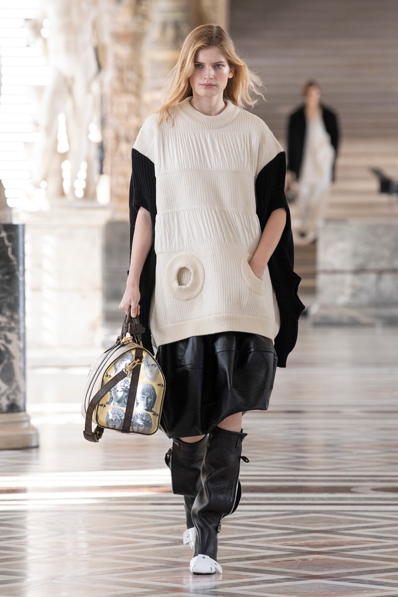 Louis Vuitton Fall/Winter 2021 Collection Nicolas Ghesquiere Louvre Museum Presentation Digital Video Fornasetti Collection