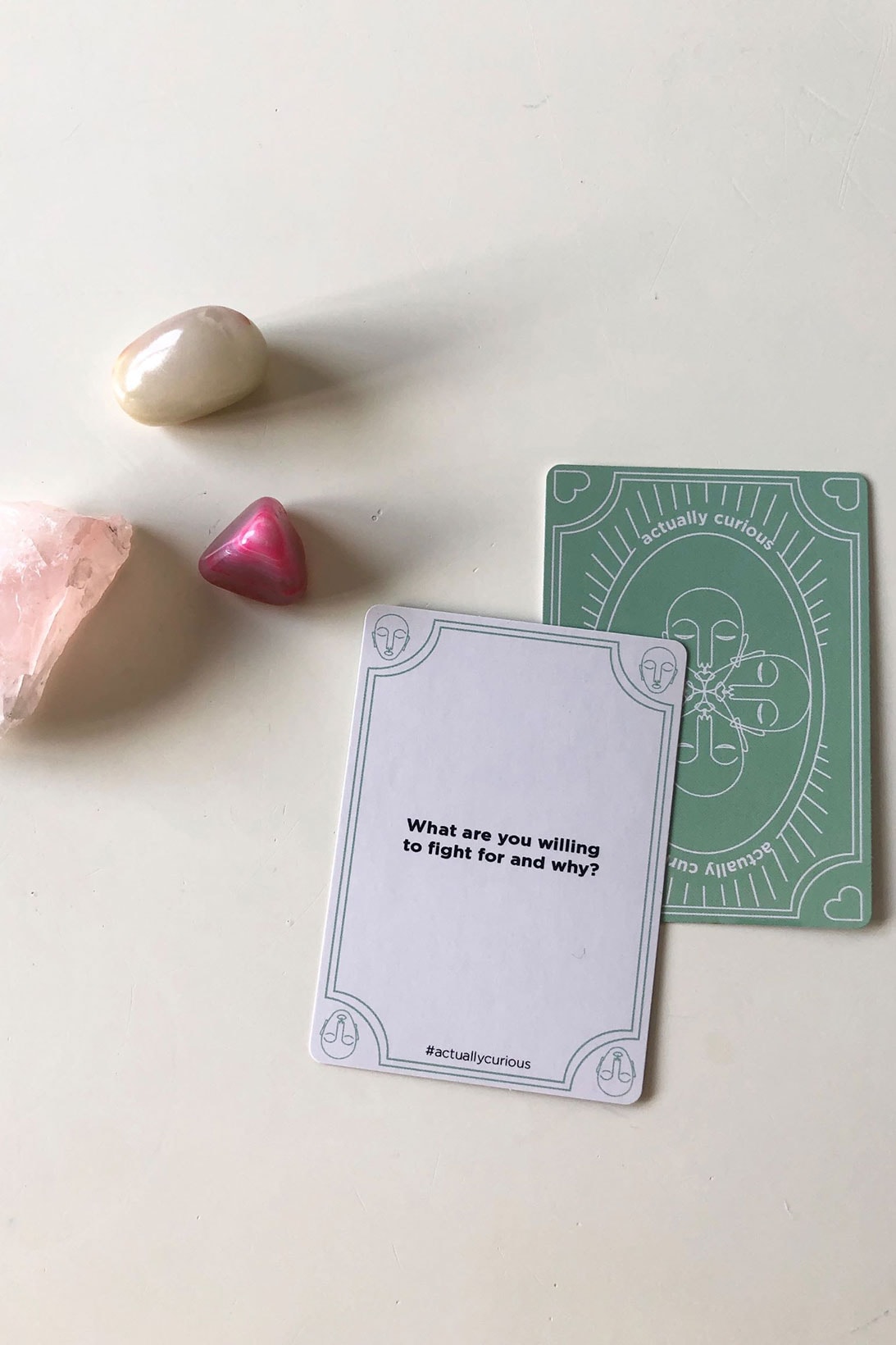 actually curious card game green healing crystals