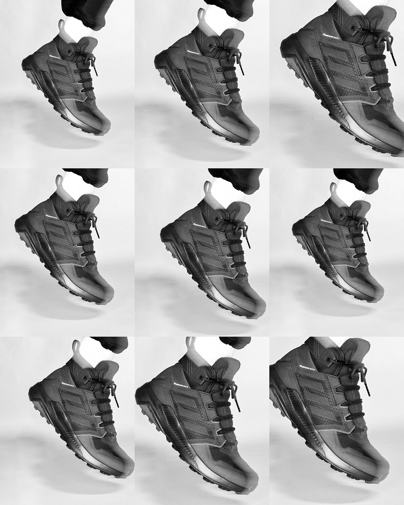 adidas pharrell williams collaboration pw triple black collection terrex trailmaker