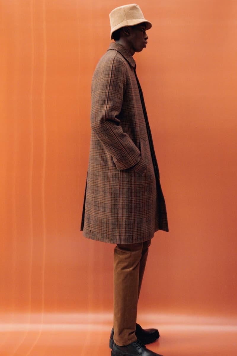 apc fall winter 2021 fw21 collection menswear check plaid coat hat