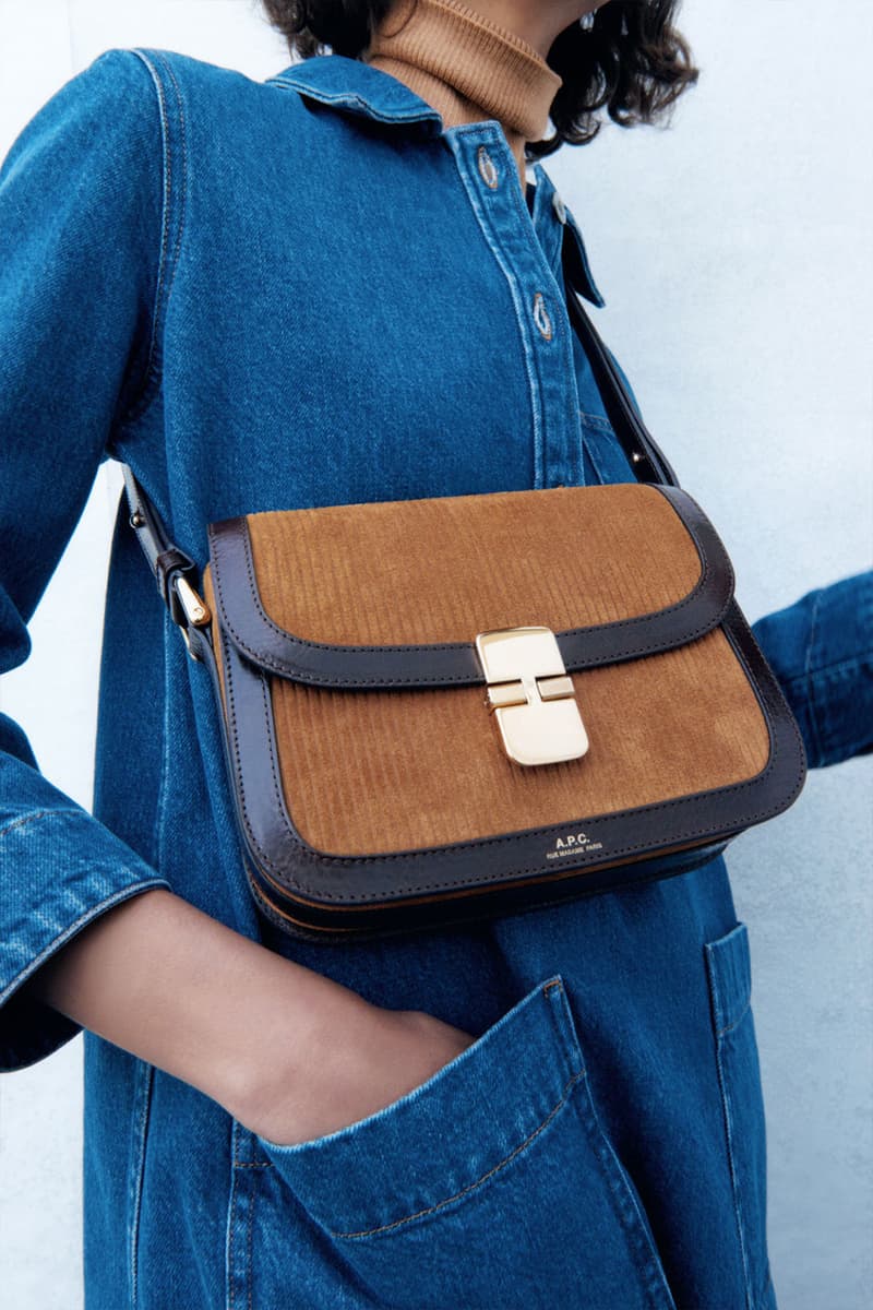 apc fall winter 2021 fw21 collection handbag crossbody denim shirt