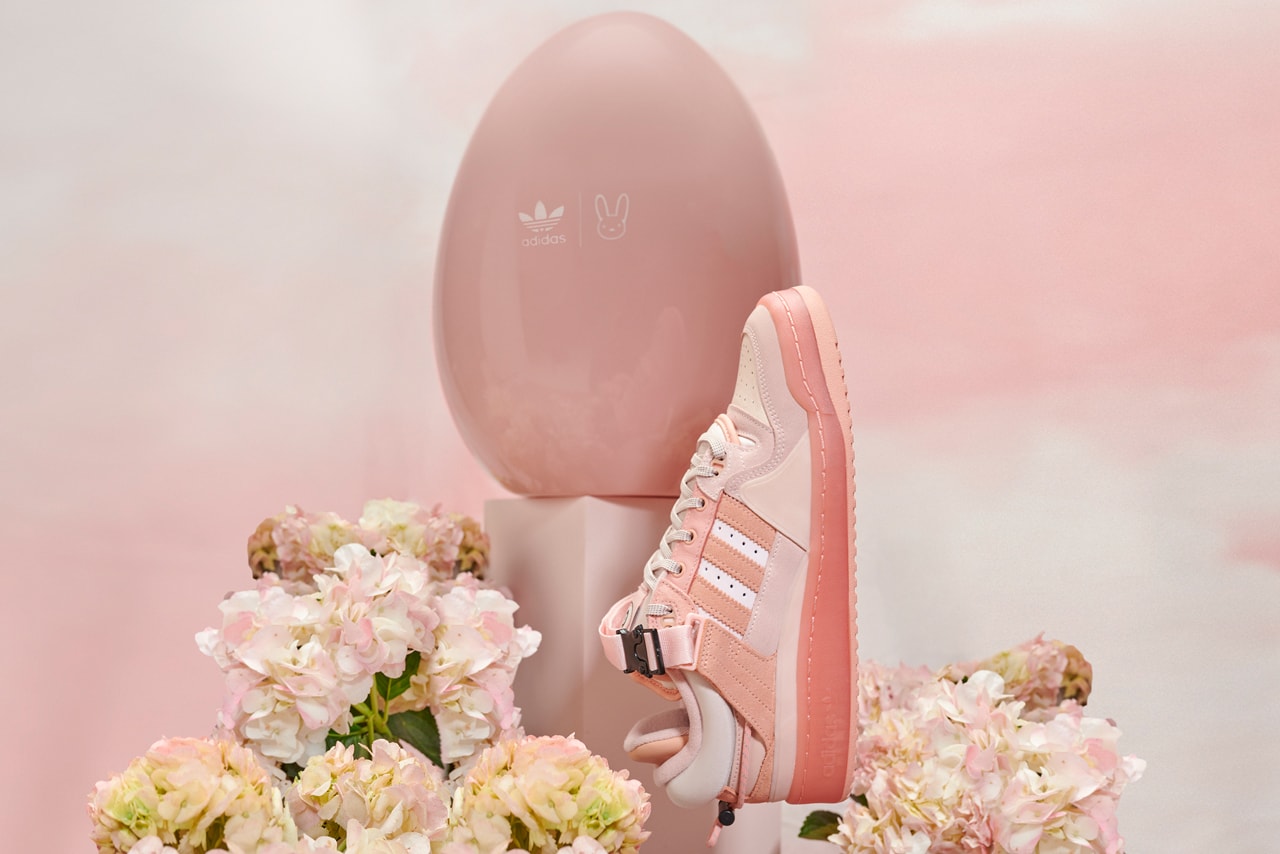 bad bunny adidas originals forum low easter egg pink flowers sneakers collaboration