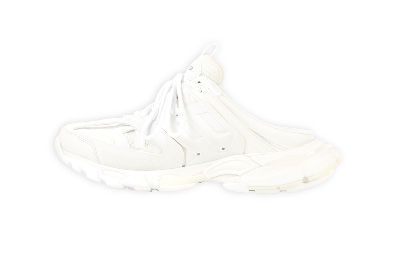 balenciaga track sneakers mules demna gvasalia shoes white sides details