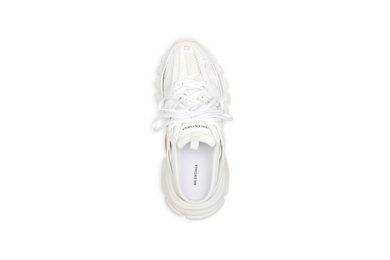 balenciaga track sneakers mules demna gvasalia shoes white top shoelaces