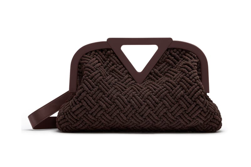 bottega veneta salon 01 triangle handbag collection front brown