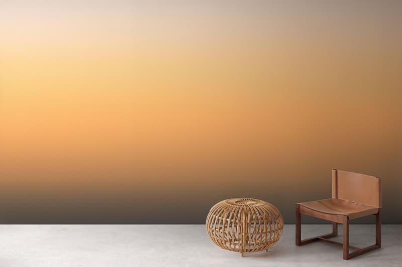 calico wallpaper gradient home design interior archibong dimorestudio sabine marcelis neri huorange black chair stool