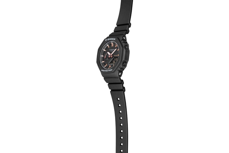 casio g-shock watches gma s2100 octagonal bezel face black pink strap