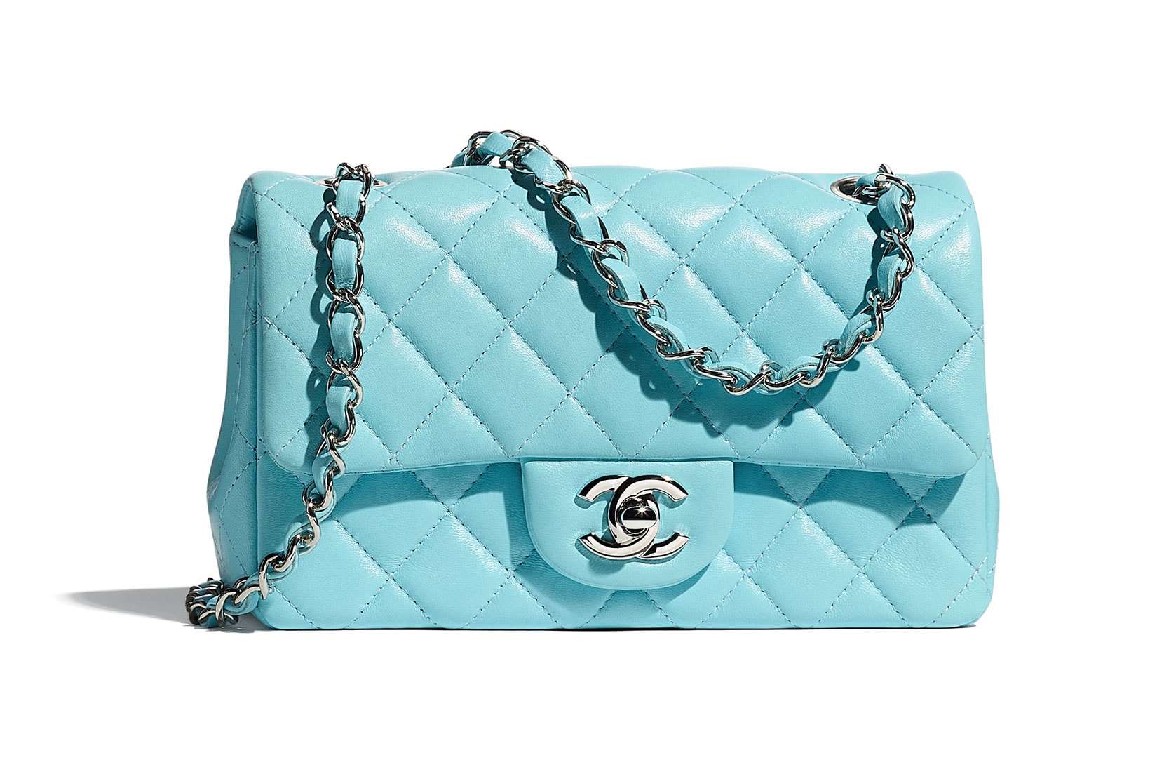 chanel spring summer ready to wear rtw handbags purses 11.12 classic sky blue pastel