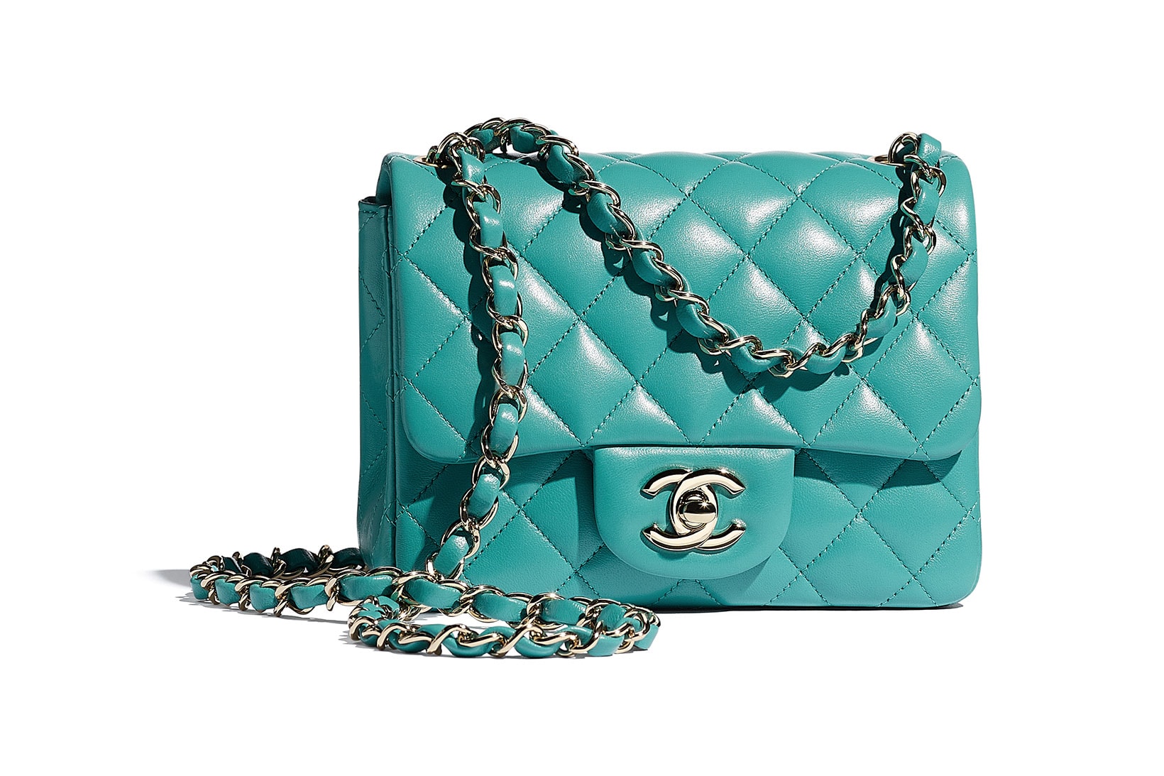 chanel spring summer ready to wear rtw handbags purses 11.12 classic turquoise