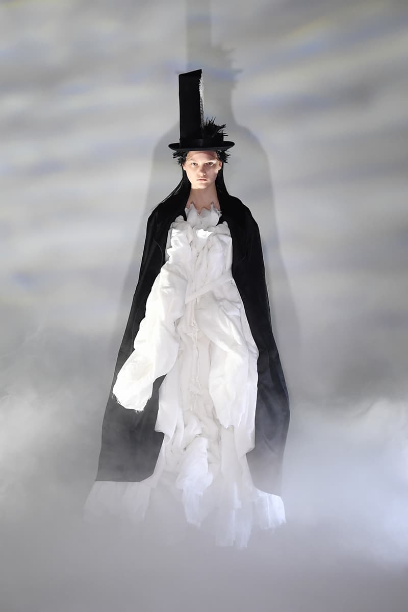 comme des garcons cdg fw21 fall winter 2021 collection runway dress gown hat