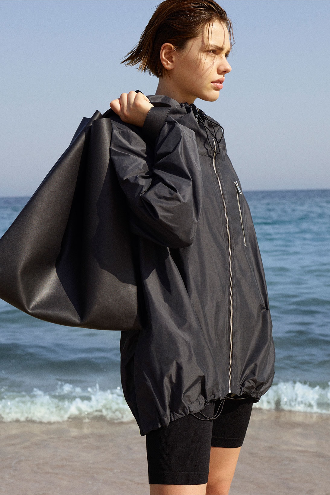 cos spring summer ss21 collection campaign jacket outerwear shorts