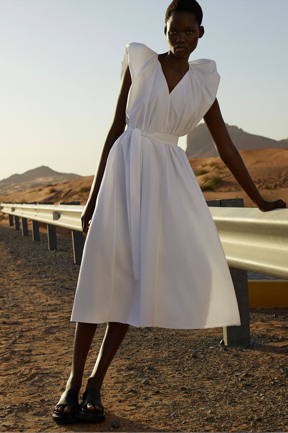 cos spring summer ss21 collection campaign white dress