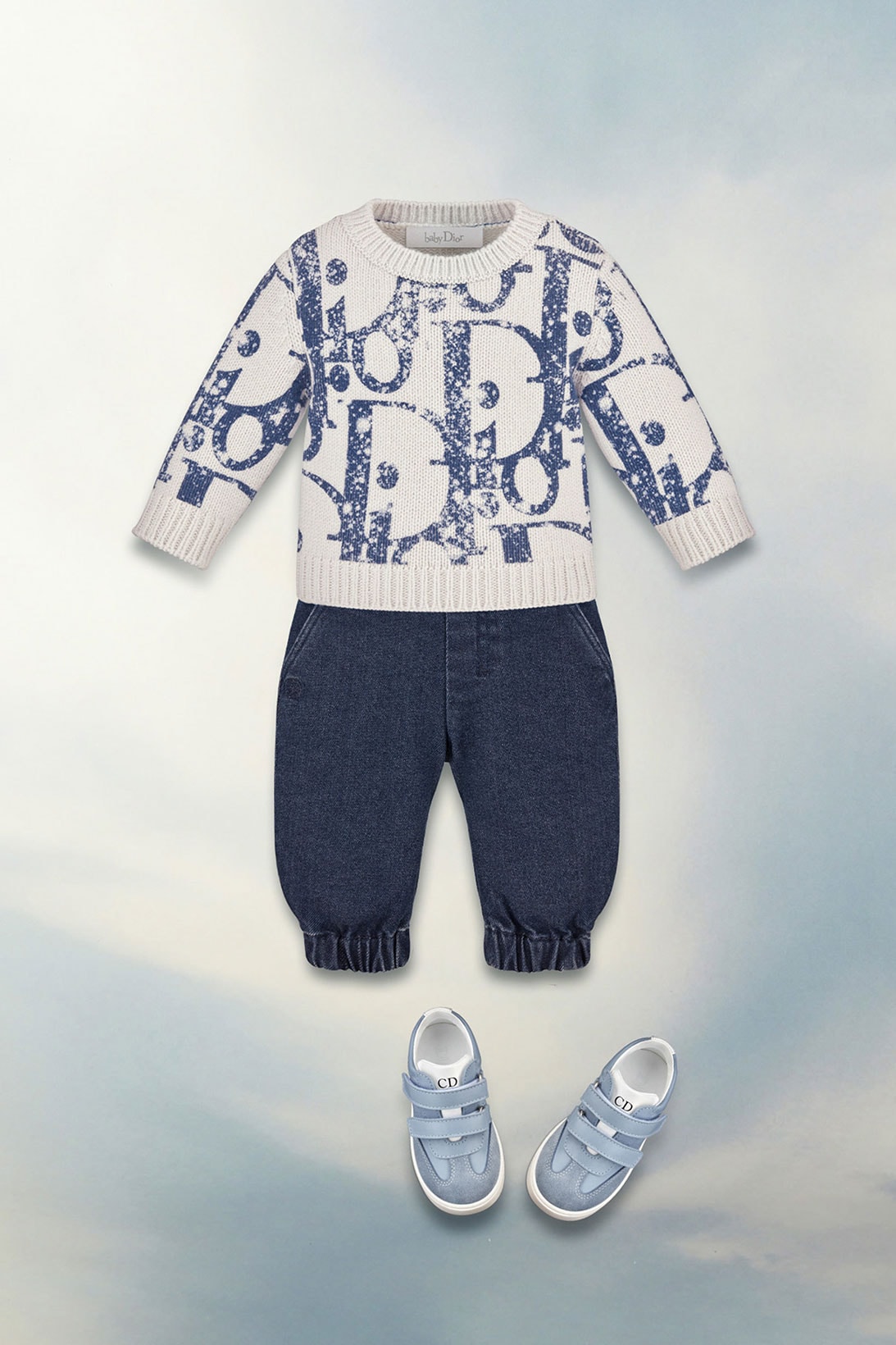 dior spring summer 2021 ss21 kids collection little girls toddlers logo sweater pants