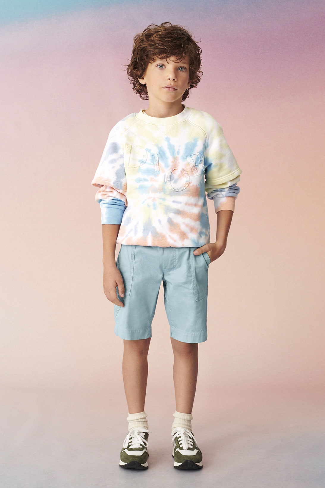 dior spring summer 2021 ss21 kids collection boys sweater shorts