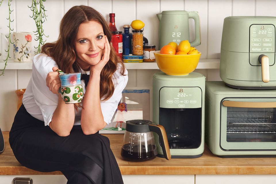 Drew Barrymore Announces Beautiful Kitchenware - Drops Sage Green