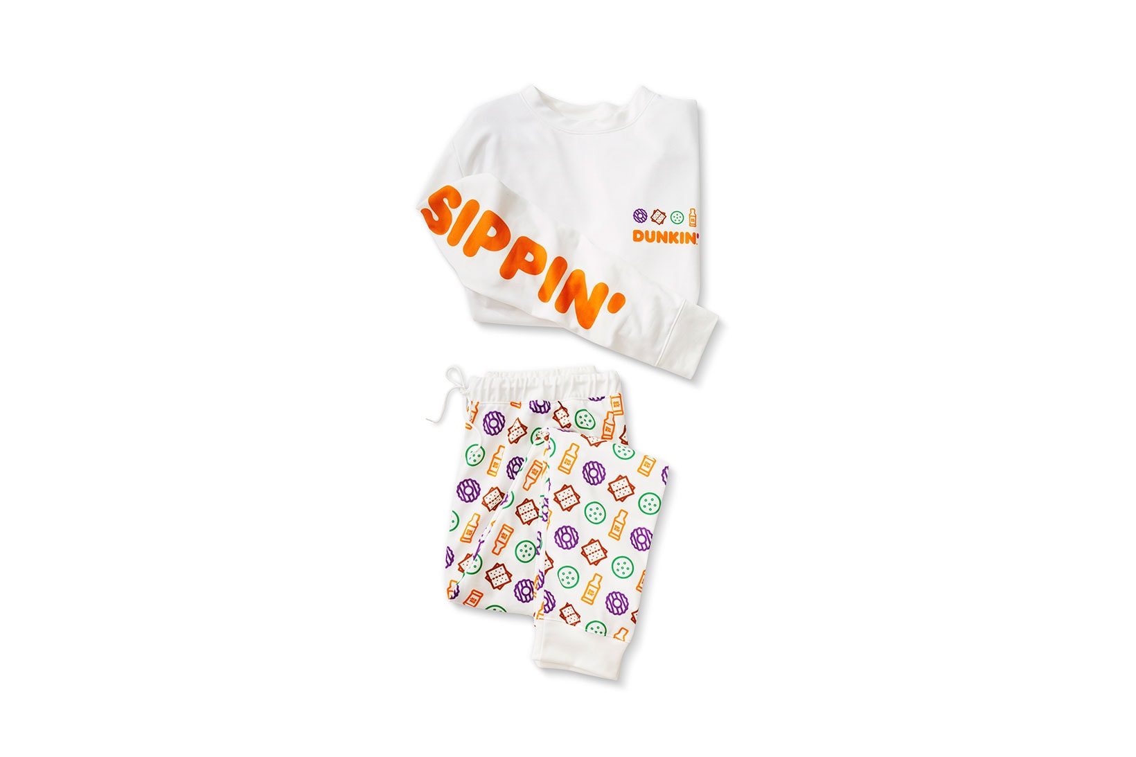 dunkin girl scout cookie collaboration merch chill collection sweater sweatpants