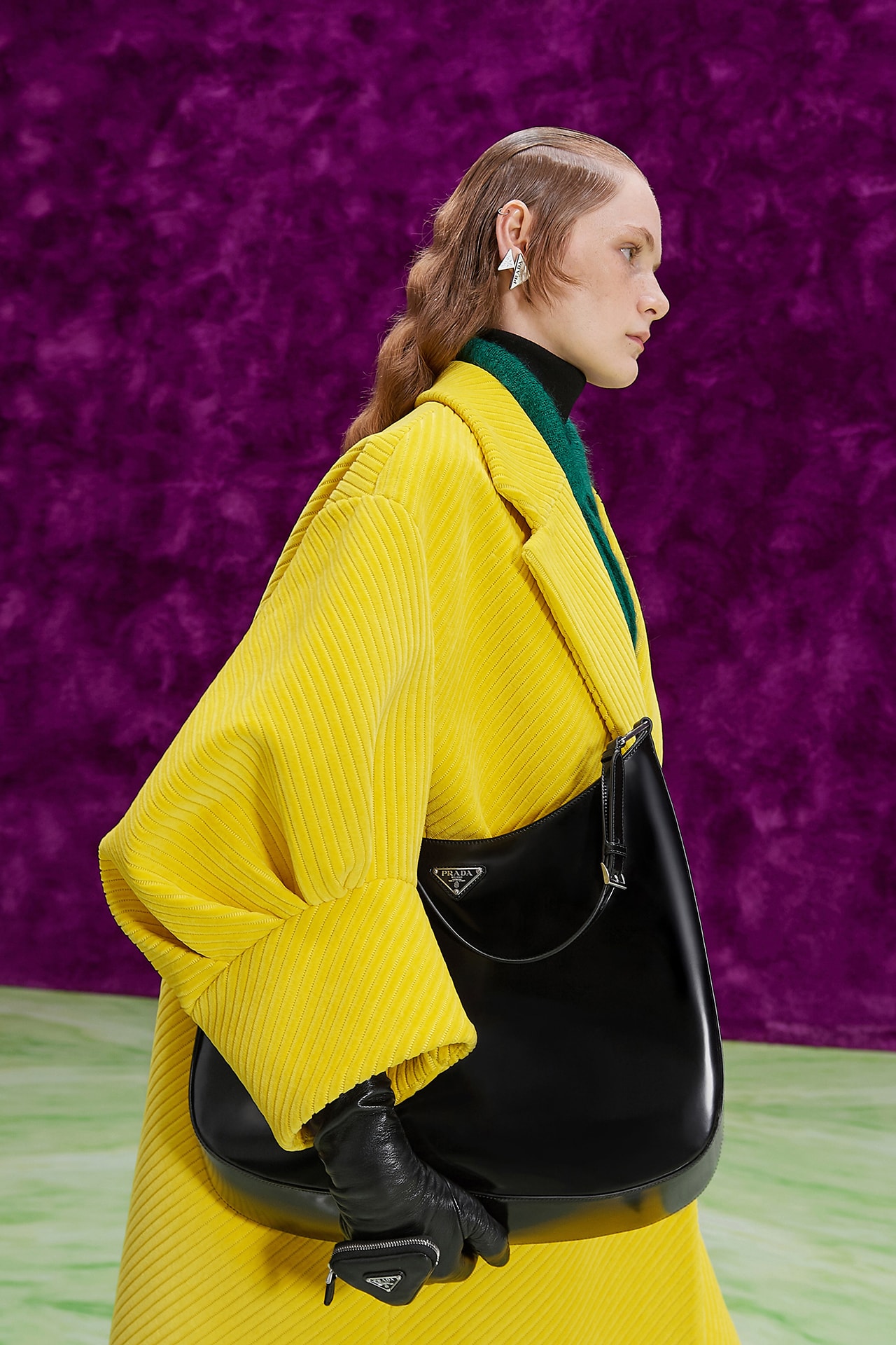 Best Fall Winter 2021 Accessory Trends Accessories Prada Cleo Bag Large Oversized Gloves Pouch Leather Miuccia Raf Simons