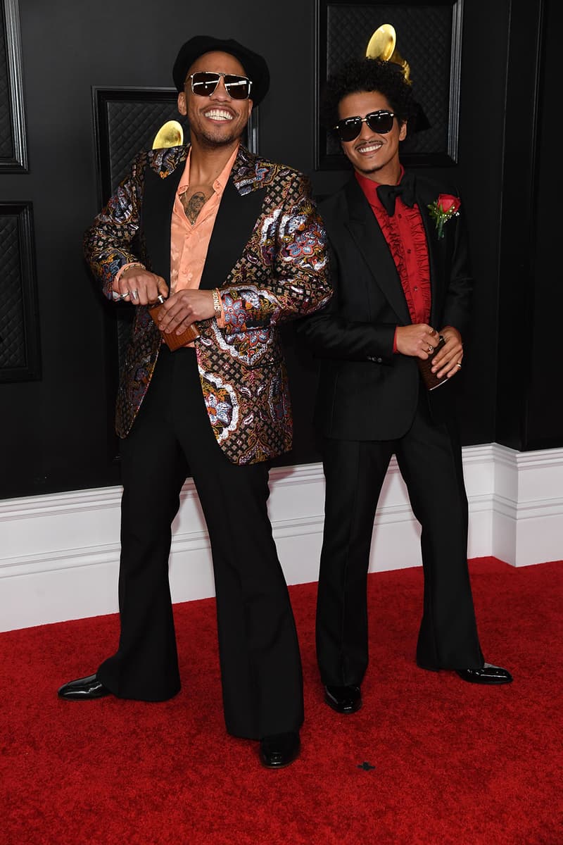 grammy awards 63rd best dressed celebrities red carpet looks anderson paak bruno mars