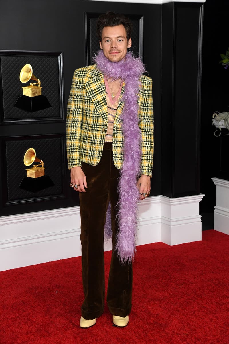 grammy awards 63rd best dressed celebrities red carpet looks harry styles