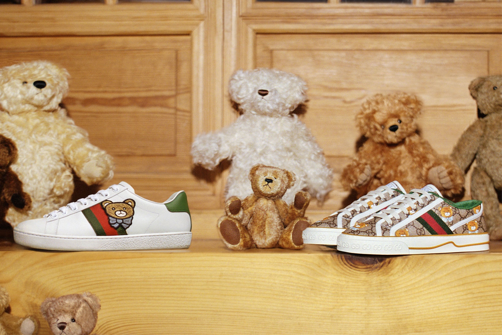 gucci kai collaboration capsule collection teddy bears sneakers