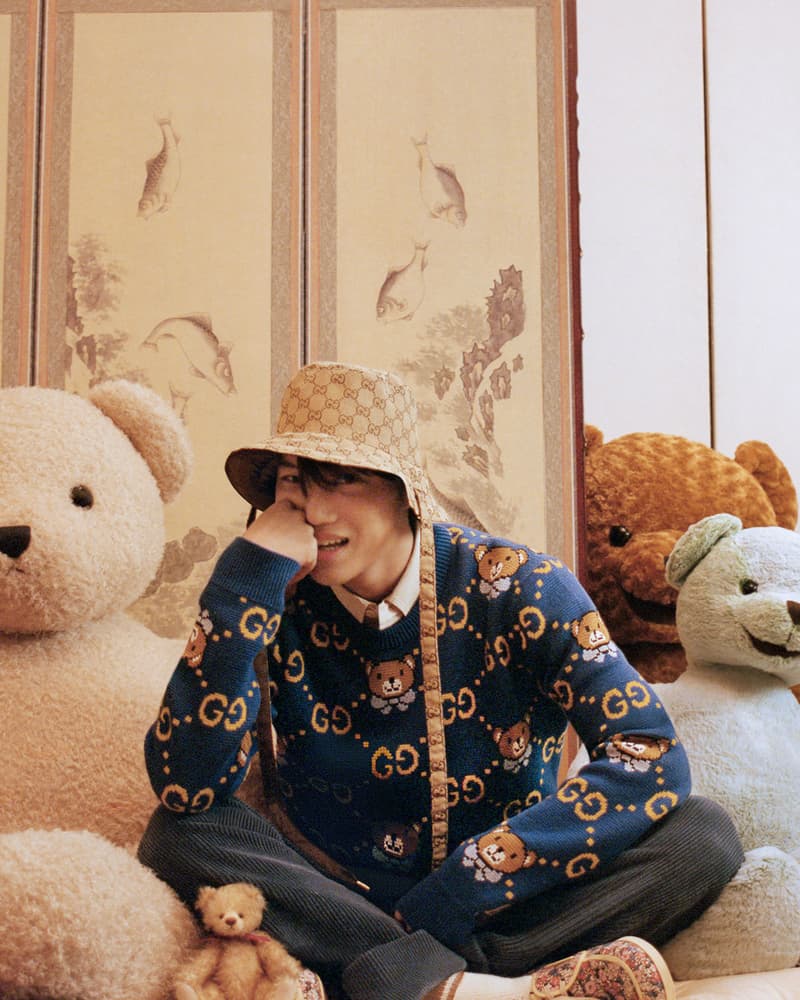 gucci kai collaboration capsule collection teddy bears bucket hat