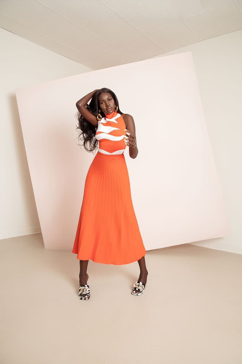 hanifa capsule collection drop 2 orange white dress heels