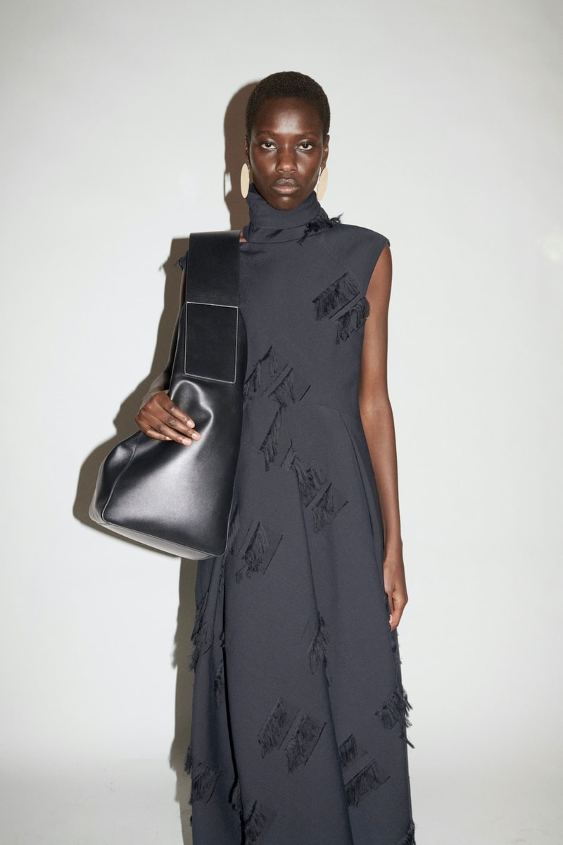 jil sander fall winter womens collection paris fashion week pfw dress handbag