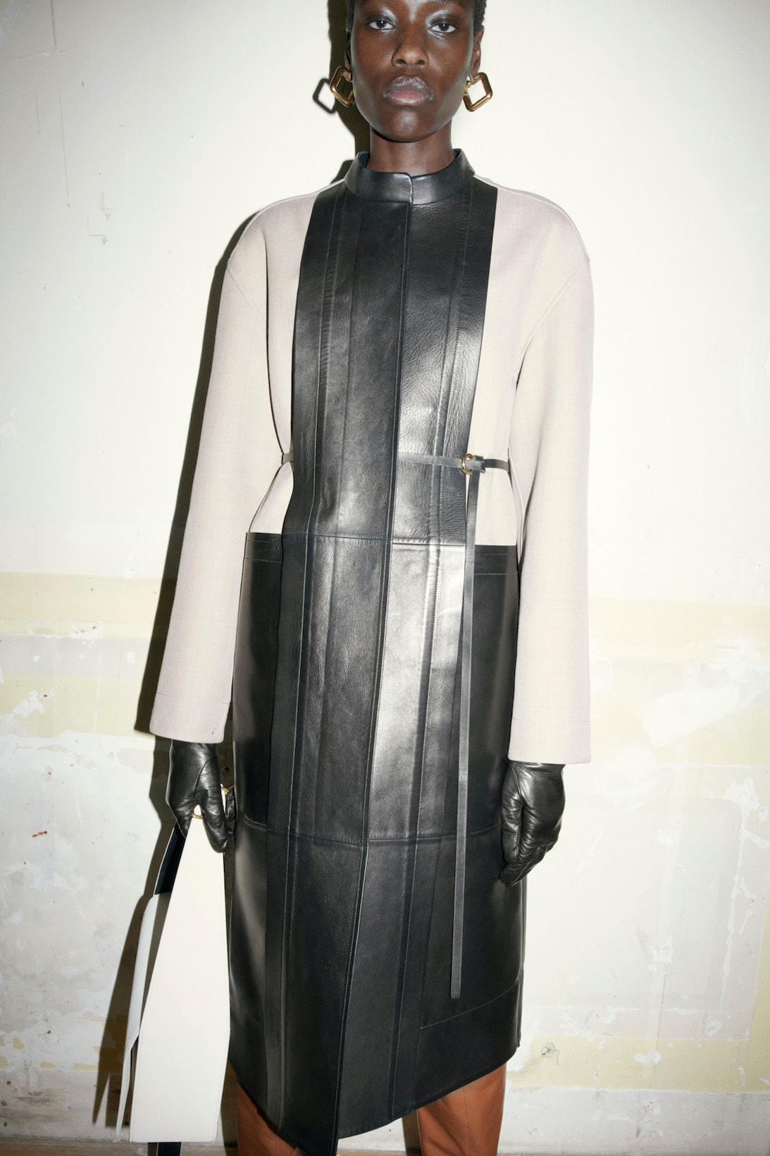 jil sander fall winter womens collection paris fashion week pfw jacket outerwear skirt handbag