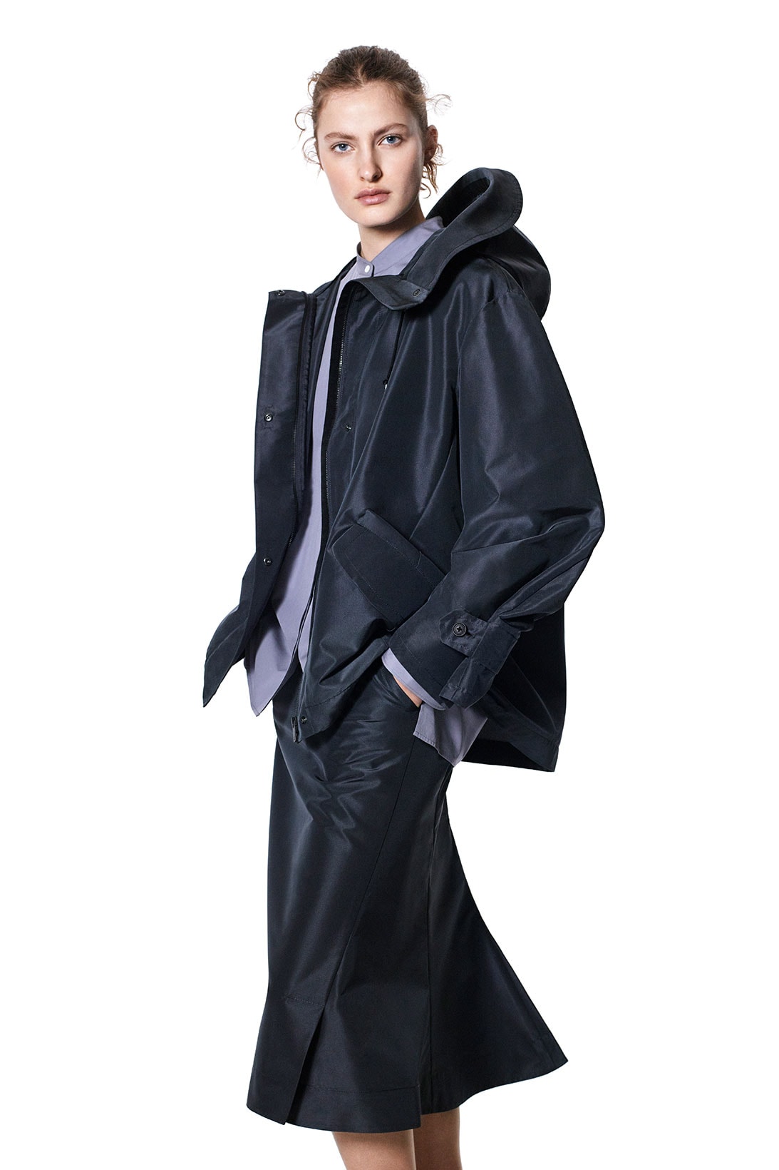 jil sander uniqlo plus j spring summer ss21 collaboration collection rain jacket outerwear skirt