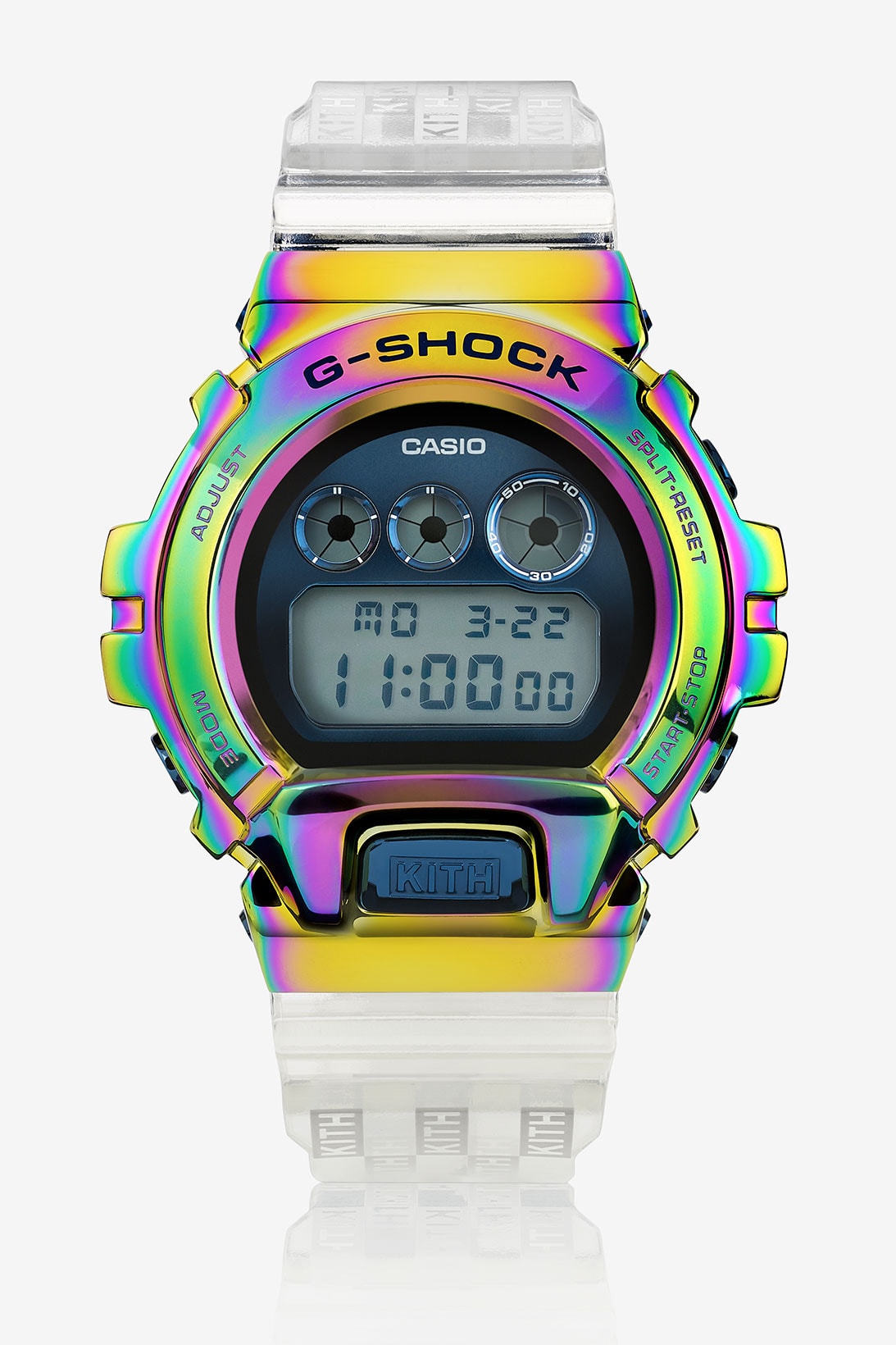 kith g-shock gm-6900 rainbow watches collaboration digital face details case strap