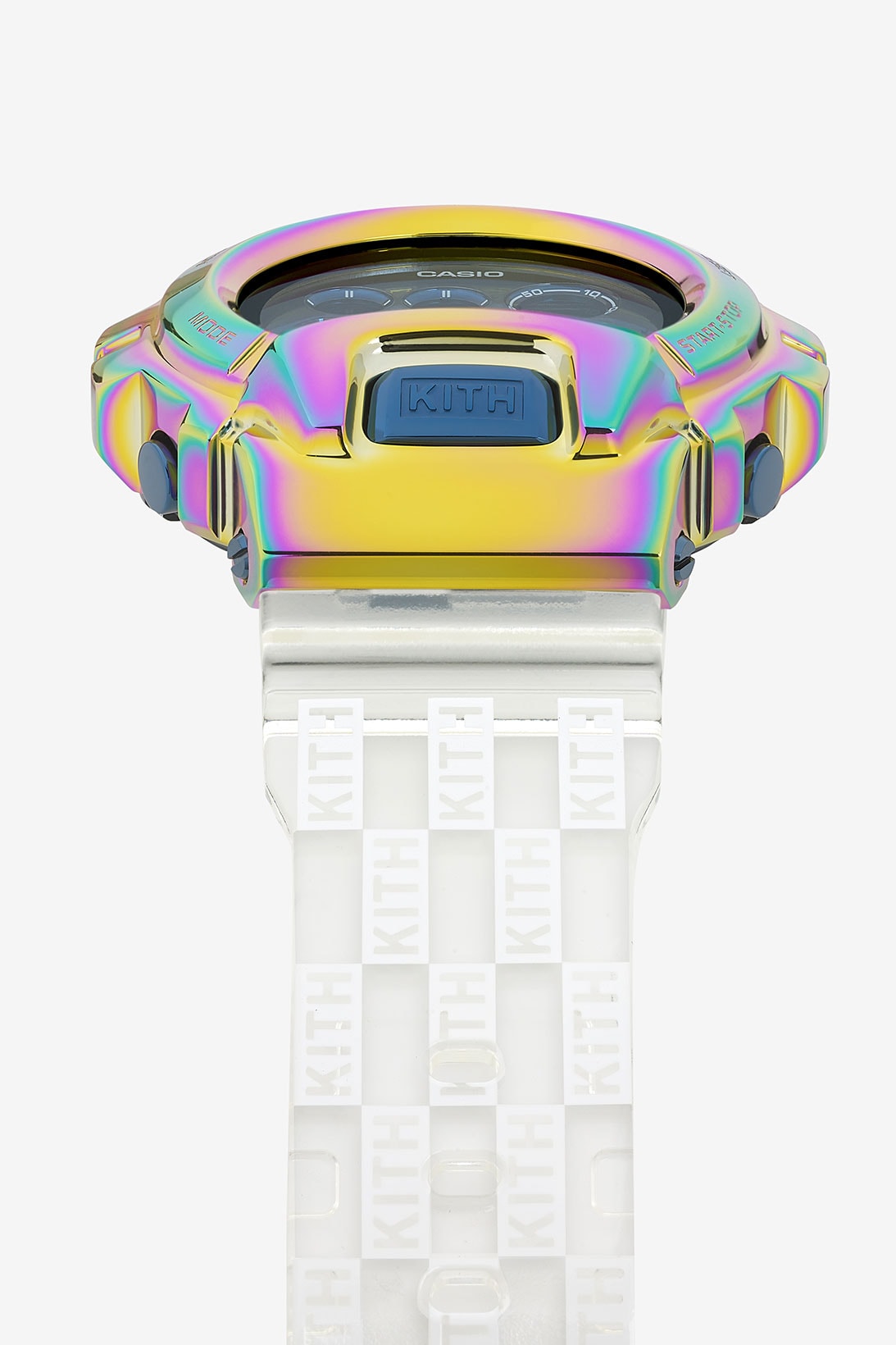kith g-shock gm-6900 rainbow watches collaboration strap logo translucent details