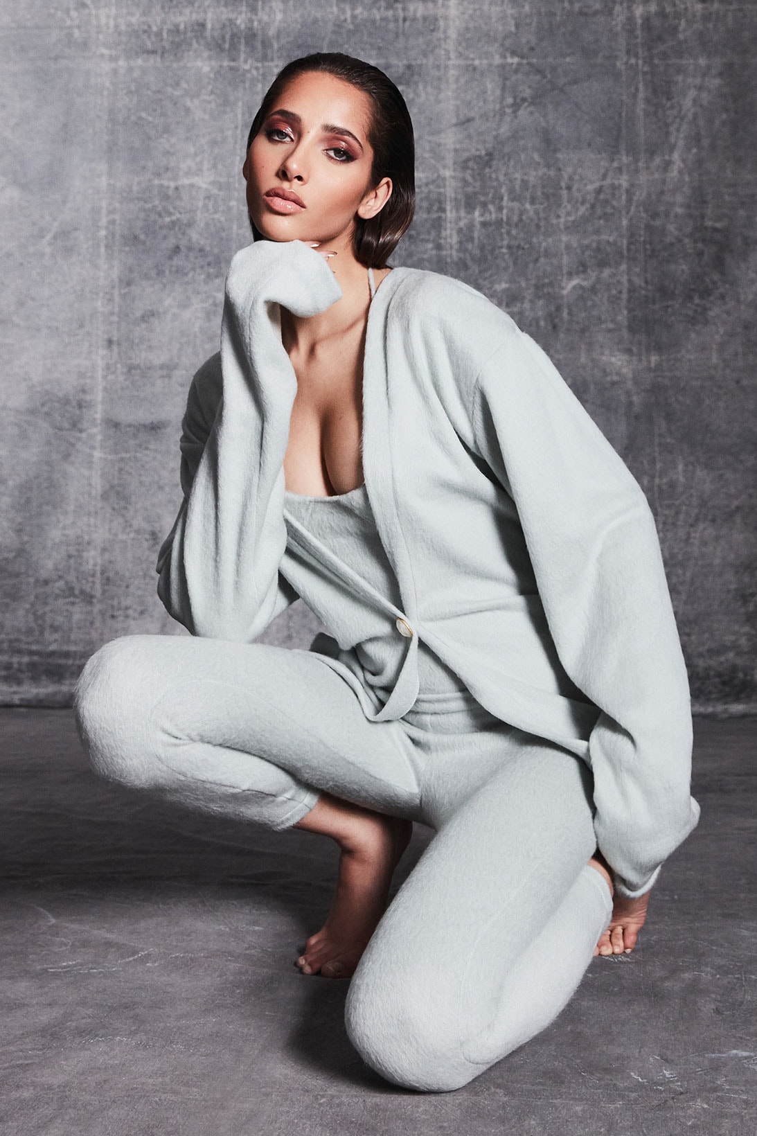 laquan smith fall winter fw21 collection lookbook loungewear top bottom set