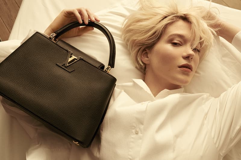 louis vuitton capucines leather goods campaign collection handbags nicolas ghesquiere steven meisel léa seydoux