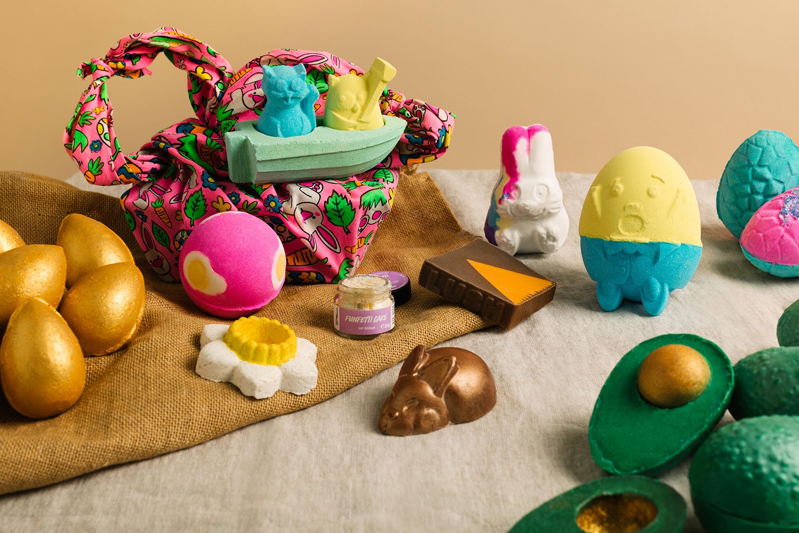 lush cosmetics easter collection bath bombs body care butter vegan