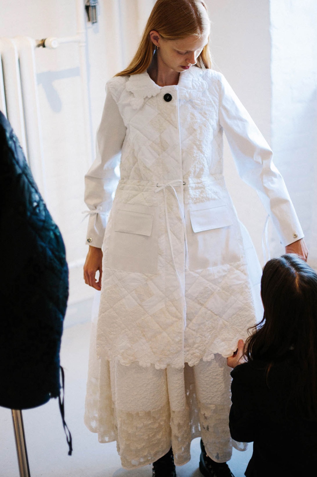 mackintosh cecilie bahnsen collaboration white jacket coat dress studio