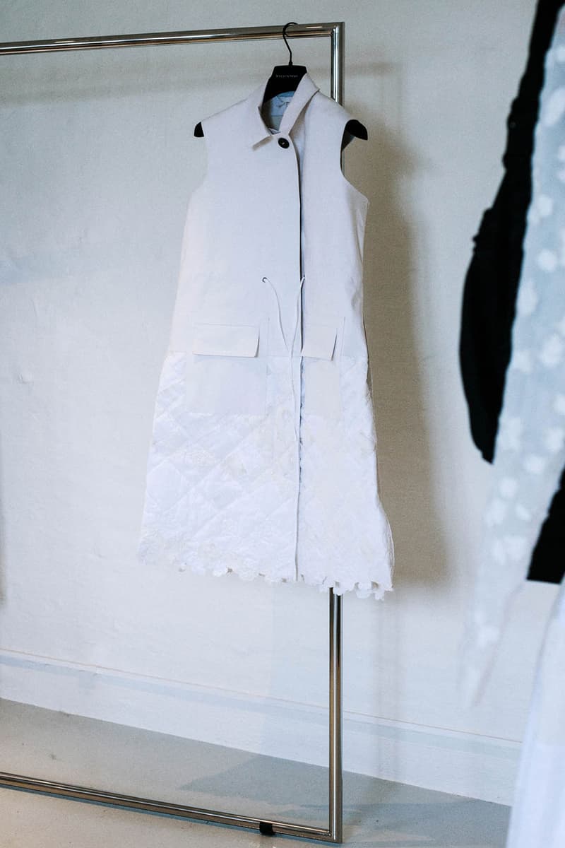 mackintosh cecilie bahnsen collaboration hanger dress sfumatura white