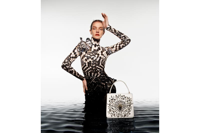 Mary Katrantzou x BVLGARI Collaboration Bag Collection Serpenti Purse Pink Campaign