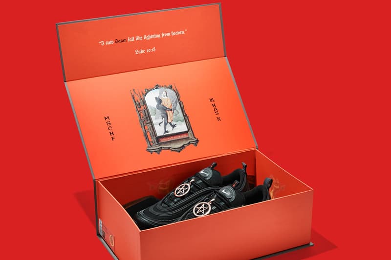 mschf lil nas x nike air max 97 am97 satan shoes sneakers human blood ink box packaging