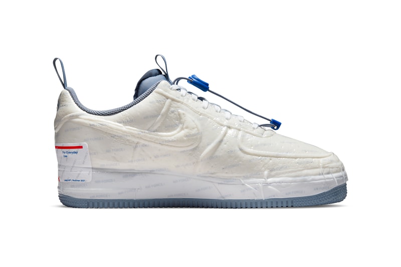 nike air force 1 af1 experimental usps priority mail shipping box medial side swoosh details