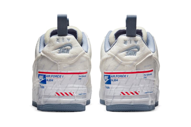 nike air force 1 af1 experimental usps priority mail shipping box heel rear details
