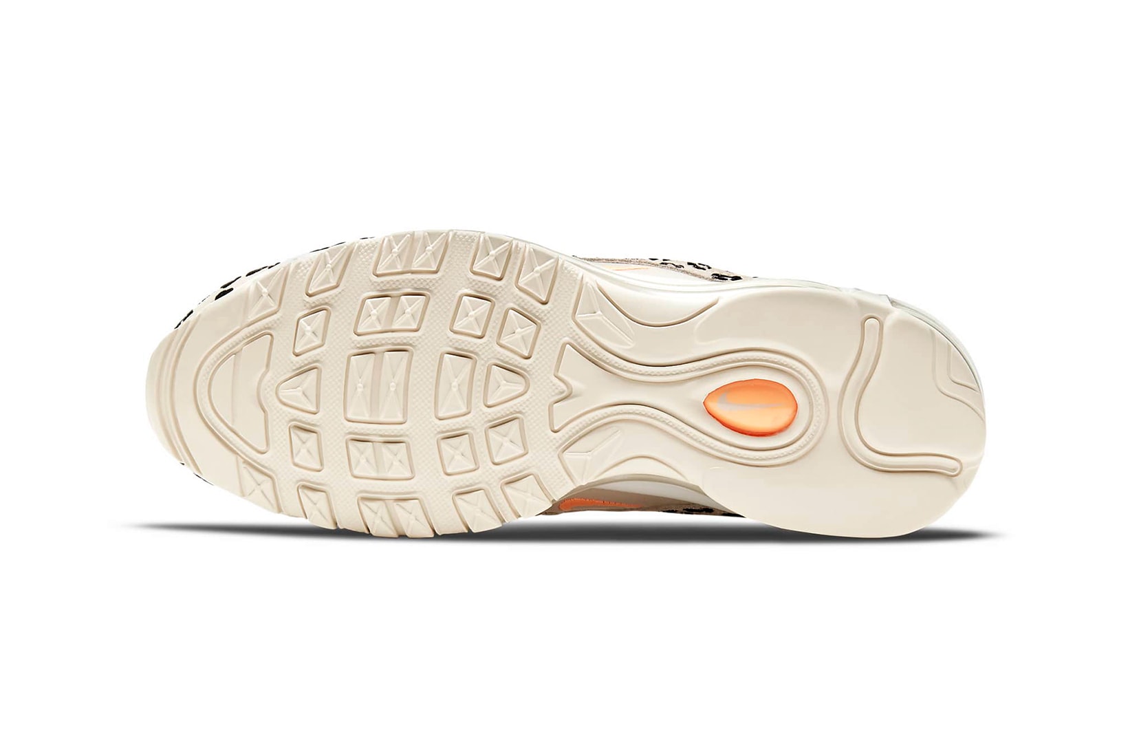 nike air max 97 am97 se womens sneakers cheetah print beige white orange colorway kicks footwear shoes sneakerhead outsole