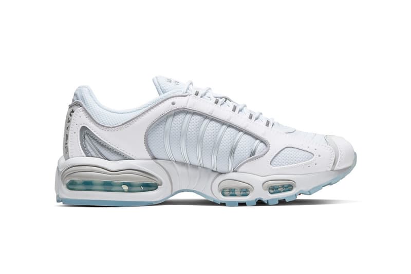 nike air max tailwind iv sneakers platinum tint white silver orange colorway footwear shoes kicks sneakerhead lateral