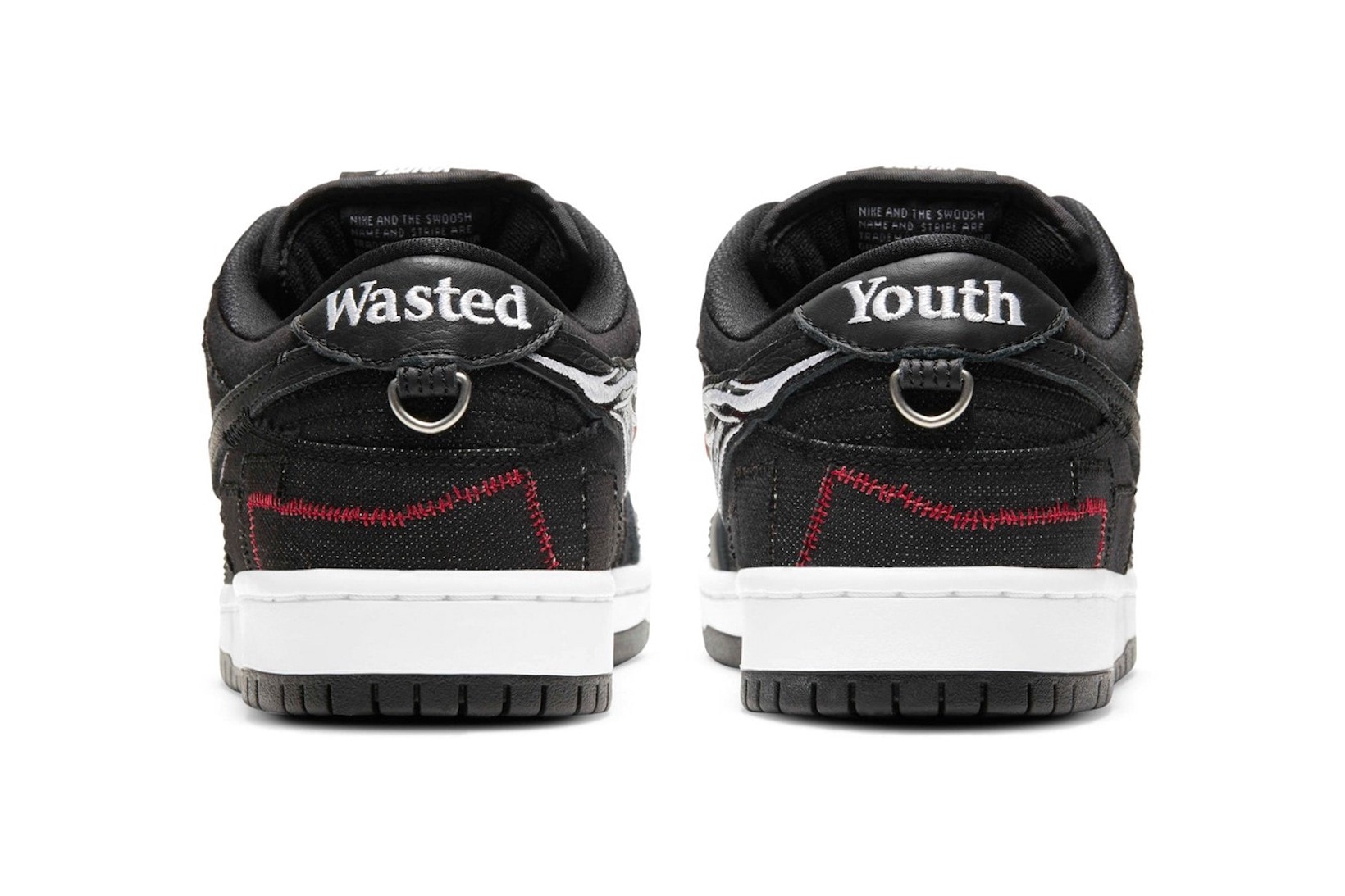 nike verdy sb dunk low wasted youth sneakers collaboration black white rose kicks shoes sneakerhead footwear heel