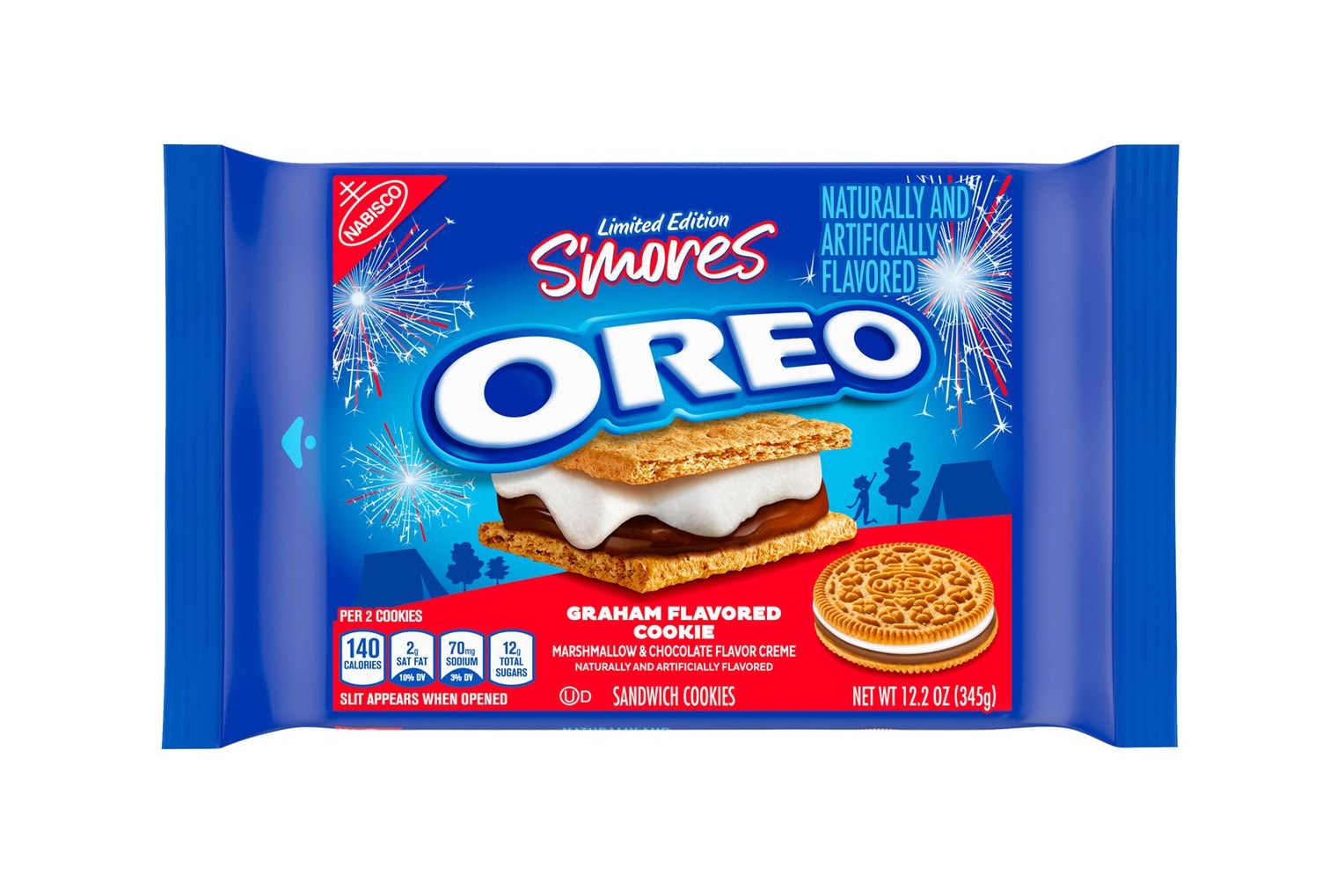 Oreo S'mores Flavor Packaging Graham Cracker Marshmallow Chocolate